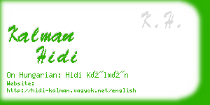kalman hidi business card